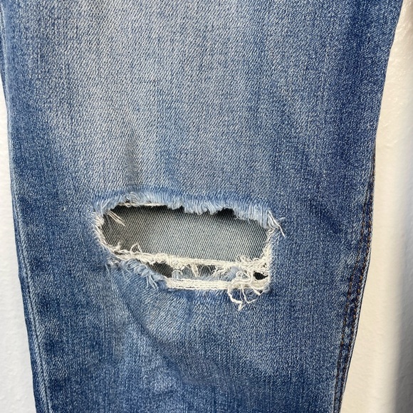 KUT from the Kloth Straight Leg High Rise Jeans Button Fly Distressed 8L - Picture 6 of 14